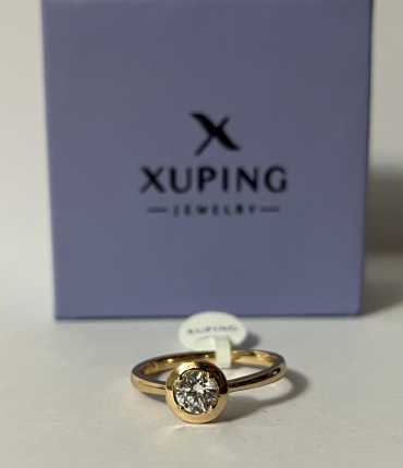 Кольцо Xuping Jewelry размер 17 медицинское золото, фианит