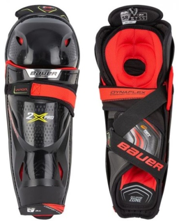 Bauer Vapor 2X Shin Guard - Sr 1056591 черный, красный 16"