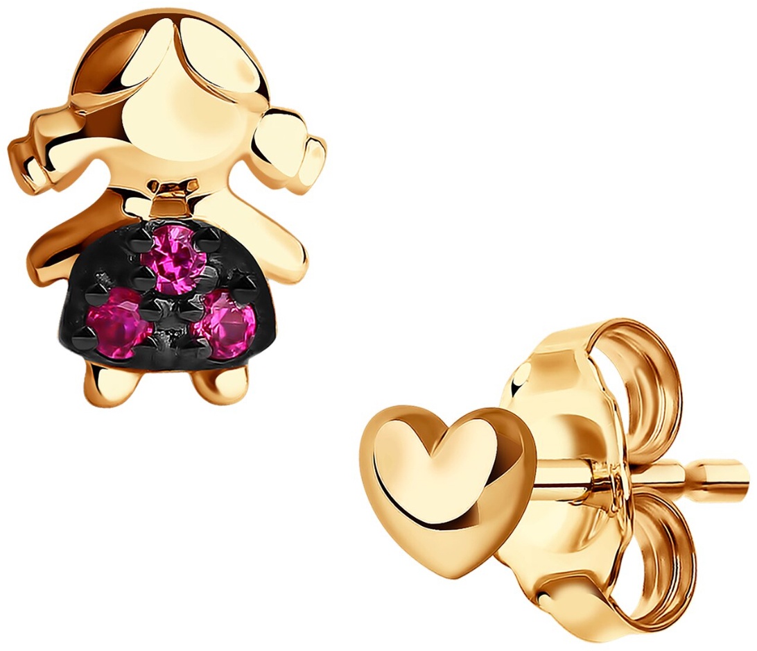 Пусеты ALEXEEV Gold & Jewelry 027238 вес 0.8 г золото, без вставок