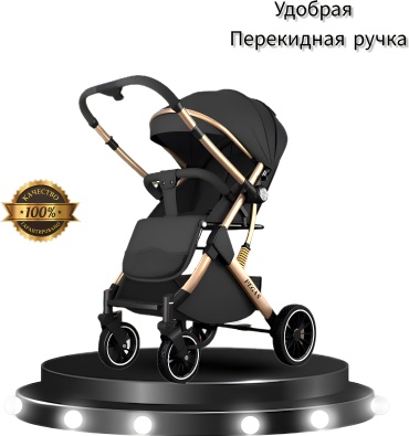 Коляска прогулочная PEGAS PG-2305, черный