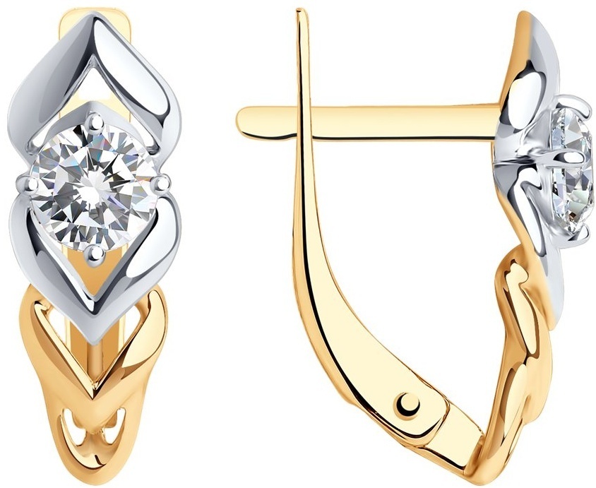 Серьги SOKOLOV EAR-SO-585-245690 вес 1.75 г золото, фианит