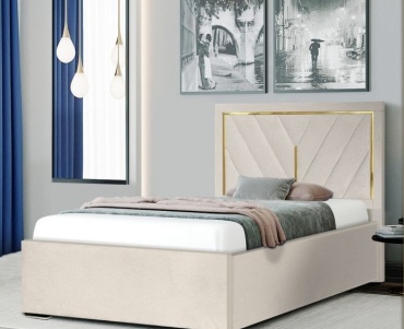 Кровать Elegant Мира односпальная, 90x200 см (без матраса, без подъёмного механизма) бежевый