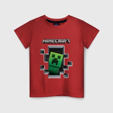 Футболка Майнкрафт Крипер Minecraft TMH_TREND.KZ красный