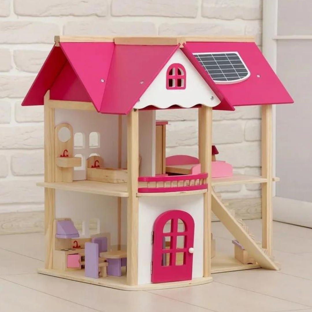 Кукольный дом TOY Doll House мультиколор, розовый