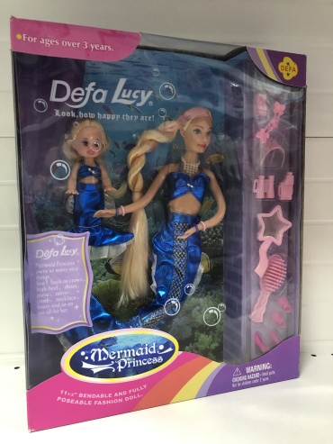 Кукла коллекционная Defa Lucy русалка 29 см