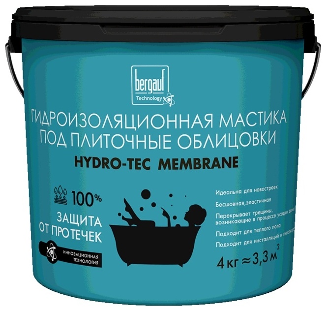 Мастика Bergauf Hydro-Tec Membrane, 4 кг