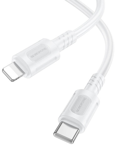 Кабель Borofone USB TypeC (M), Lightning (M), 1 м, BX111 белый