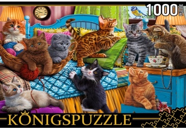 Konigspuzzle Игривые котята ФK1000-3587 1000 деталей