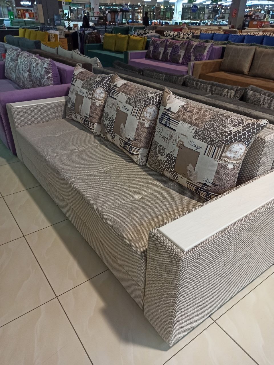 Купить AllMarket Брекстад Сахара диван, обивка микровелюр, 80x210x80 см ...