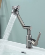 Смеситель для кухни PVD, нержавеющая сталь, цвет серый