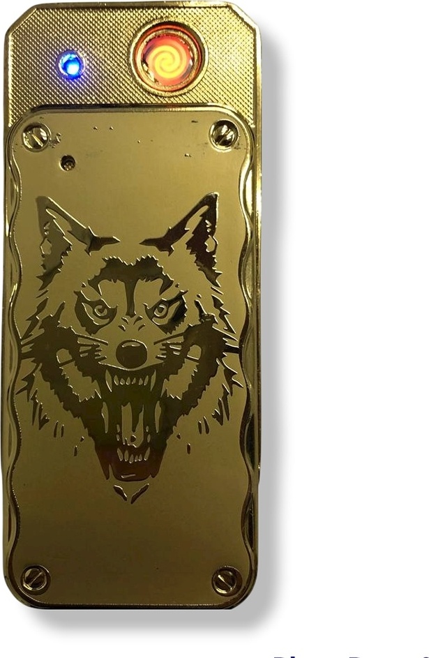 Lighter электронная зажигалка Волк 2311121, металлический сплав