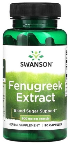 Swanson Экстракт пажитника, 500 мг капсулы 90 шт
