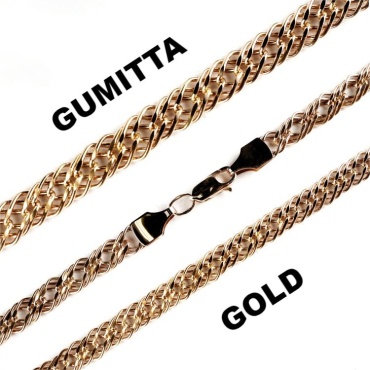 Гумитта Gum-U712 длина 50 см, вес 4.7 г золото, плетение тройной ромб