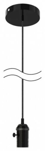 Светильник потолочный Gauss E27 черный