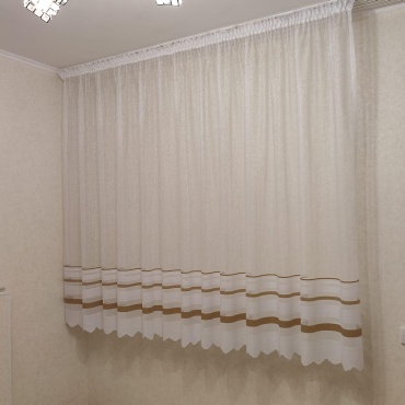 Тюль MarkizaTaraz 400x195 см 1 шт, полиэстер, сетка, белый