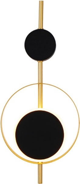 Бра настенный The Plum Plum LED, черный, золотистый