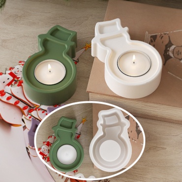 Mold Store Молд подсвечник Снеговик силикон
