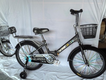 Велосипед Herobiker Двухколёсный велосипед 12 дюйм grey 2024 12 дюймов серый