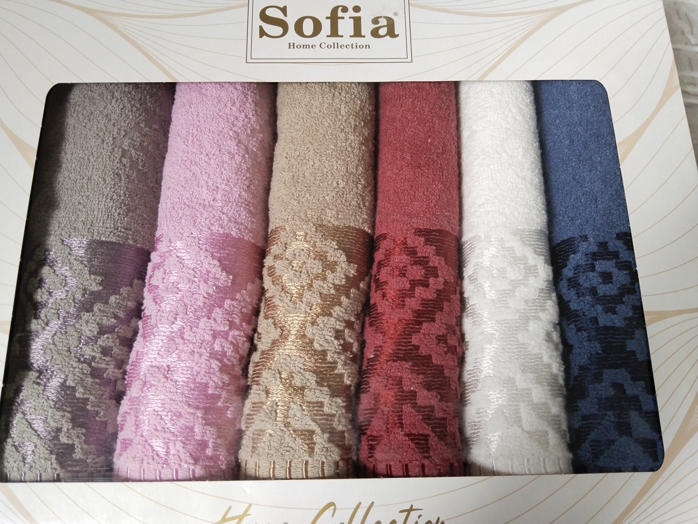 Набор полотенец Sofia Sofia 50x30 см, махровая ткань, 6 шт,