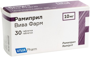 Рамиприл Вива Фарм таблетки 10 мг 30 шт