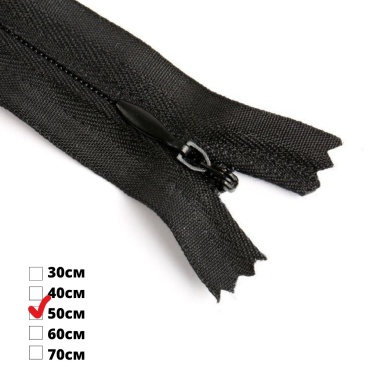 Потайная молния 17276108 черный 50 см
