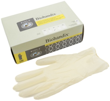 Медицинские перчатки Biohandix латекс 50 шт белый S