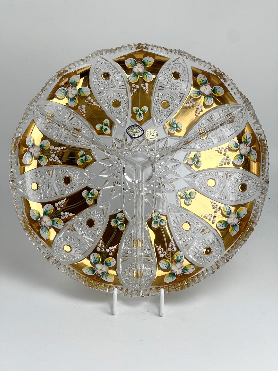 Блюдо Gold Crystal 30х30 см, хрусталь, 1 шт