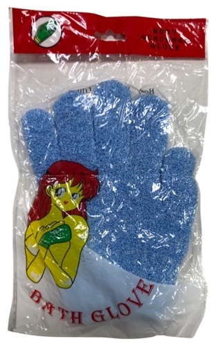 Bath Glove перчатка для тела, для пиллинга синий 1 шт