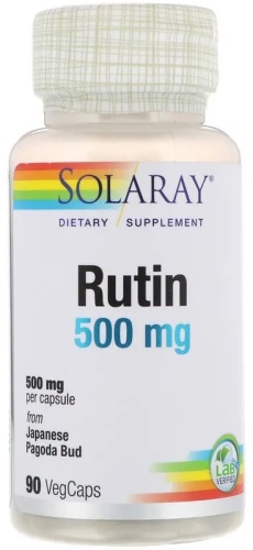 Solaray БАД Rutin, 500 mg 90 капсул