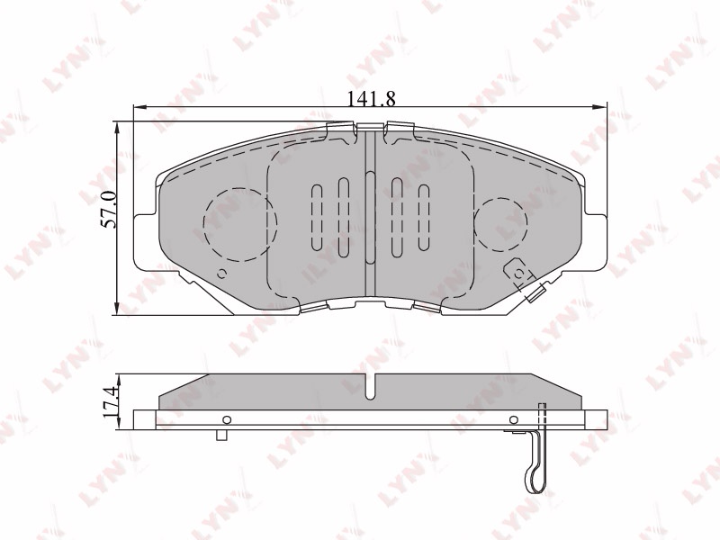 Колодки LYNXauto передние BD3404 4 шт