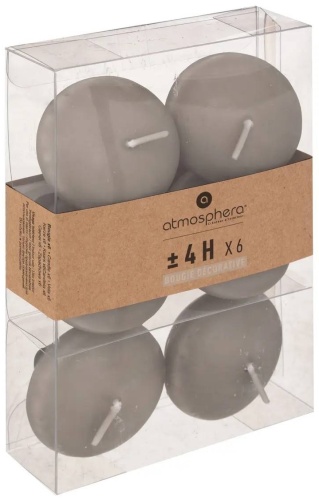Декоративная свеча Atmosphera 145172 2.5 см, 6 шт
