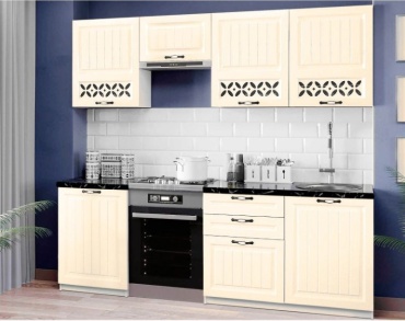 Кухонный гарнитур Elegant Виола, 240x215х59 см, ЛДСП, белый
