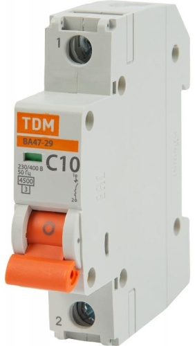 TDM ELECTRIC автоматический выключатель ВА47-29 1Р 10 A
