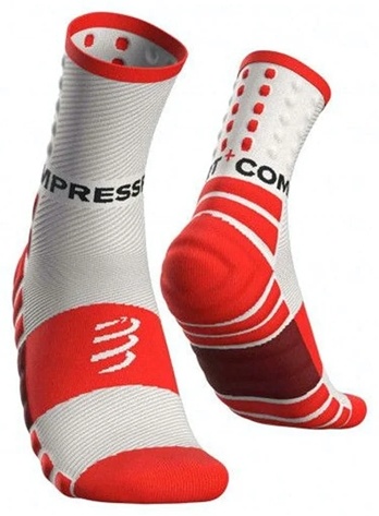 Носки Compressport 1 пара белый, красный 2(39-41)