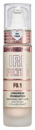 REVOLUTION Irl Filter Longwear Foundation тональный крем F0.1 23 мл