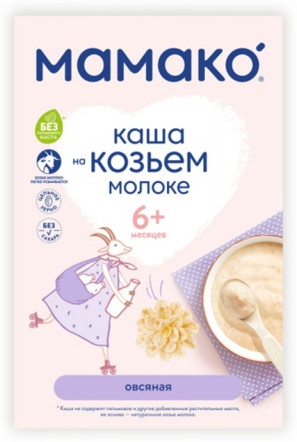 Каша Овсяная на козьем молоке МамакО, 200 гр