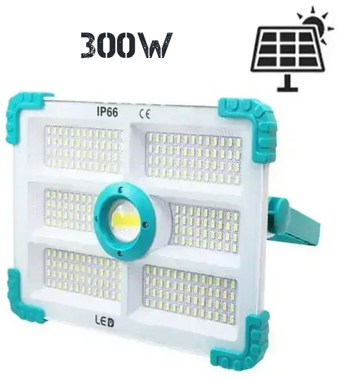 Прожектор на дуге крепления, напольный Wellamart 300 Вт, холодный белый