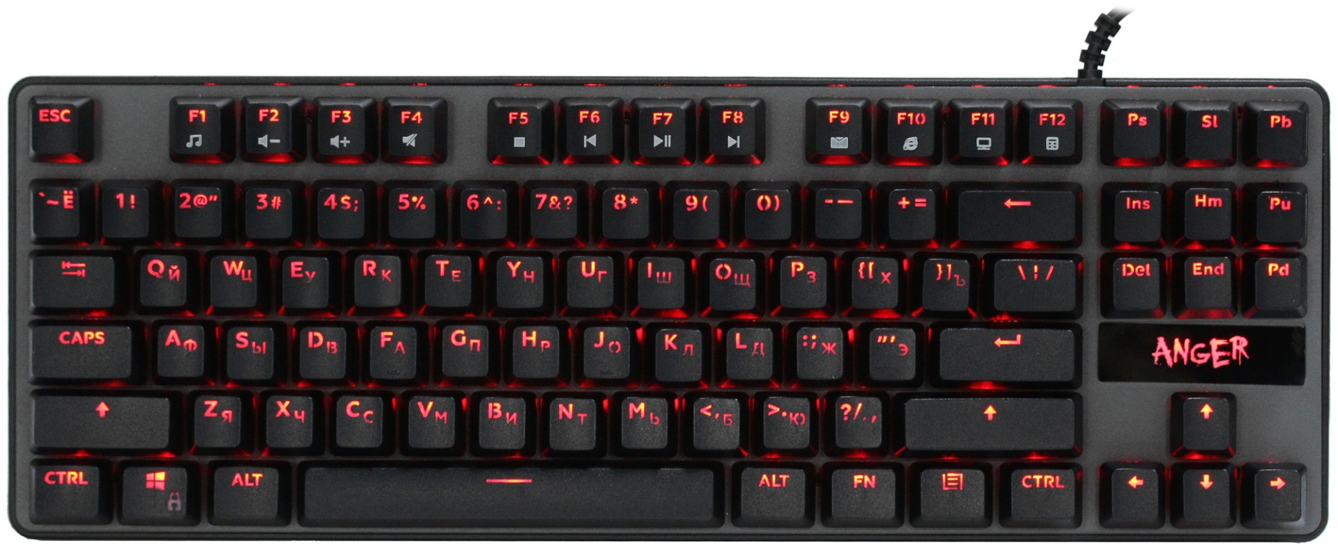 Клавиатура DEXP Anger TKL черный