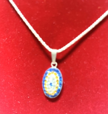 Колье HandMade 159 длина 40 см вес 3.3 г серебро, фианит Swarovski