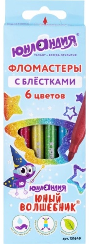 Фломастер ЮНЛАНДИЯ 6 шт