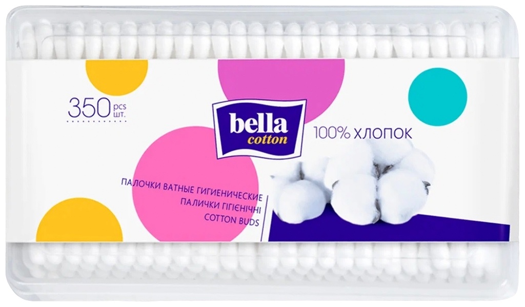 Купить Bella ватные палочки 100% хлопок 350 шт в Алматы – Магазин на ...