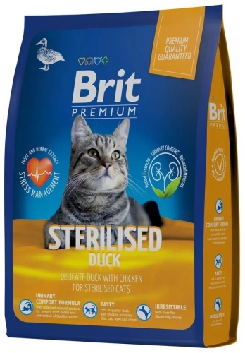 Brit Premium Sterilised для стерилизованных утка, курица 0.4 кг