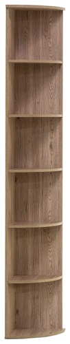 Стеллаж угловой Euromebel, 35.1x35.1x217.3 см, светло-коричневый