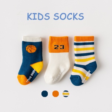 Носки Kids collection Junnoskikids01 синий, оранжевый, мультиколор 10, 12