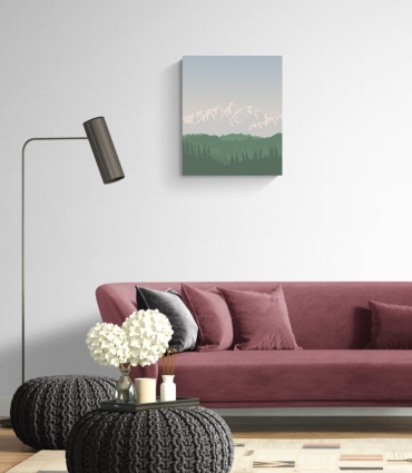 SQ_DECOR картина Векторные горы 40х50 см