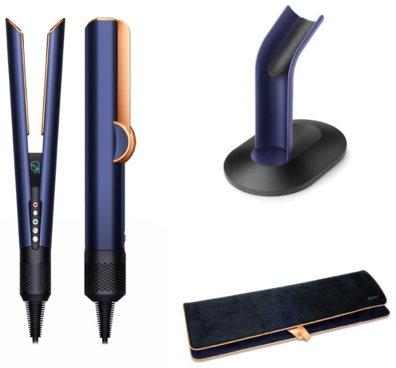 Dyson Airstrait HT01 с чехлом и подставкой фен-выпрямитель синий, медный