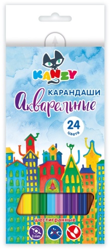 Цветной карандаш KANZY форма шестигранная 24 шт
