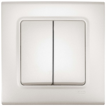 Выключатель клавишный Viko by panasonic 90403002 Lin Life SEDEF Выключатель 2-ой белый, белый, жемчуг