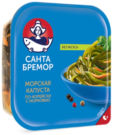 Санта Бремор морская капуста по-корейски с морковью 200 г