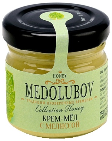 Medolubov крем-мед порционный с мелиссой цветочный 40 г